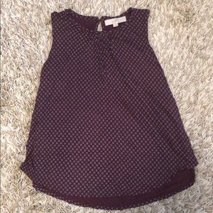 LOFT Shirttail Patterned Shell